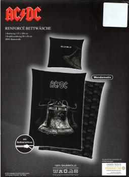 Bettwäsche AC/DC Hells Bells - 135 x 200cm + 80 x 80cm - Baumwolle - Renforcé